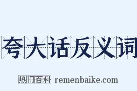 夸大话反义词是什么意思的图片
